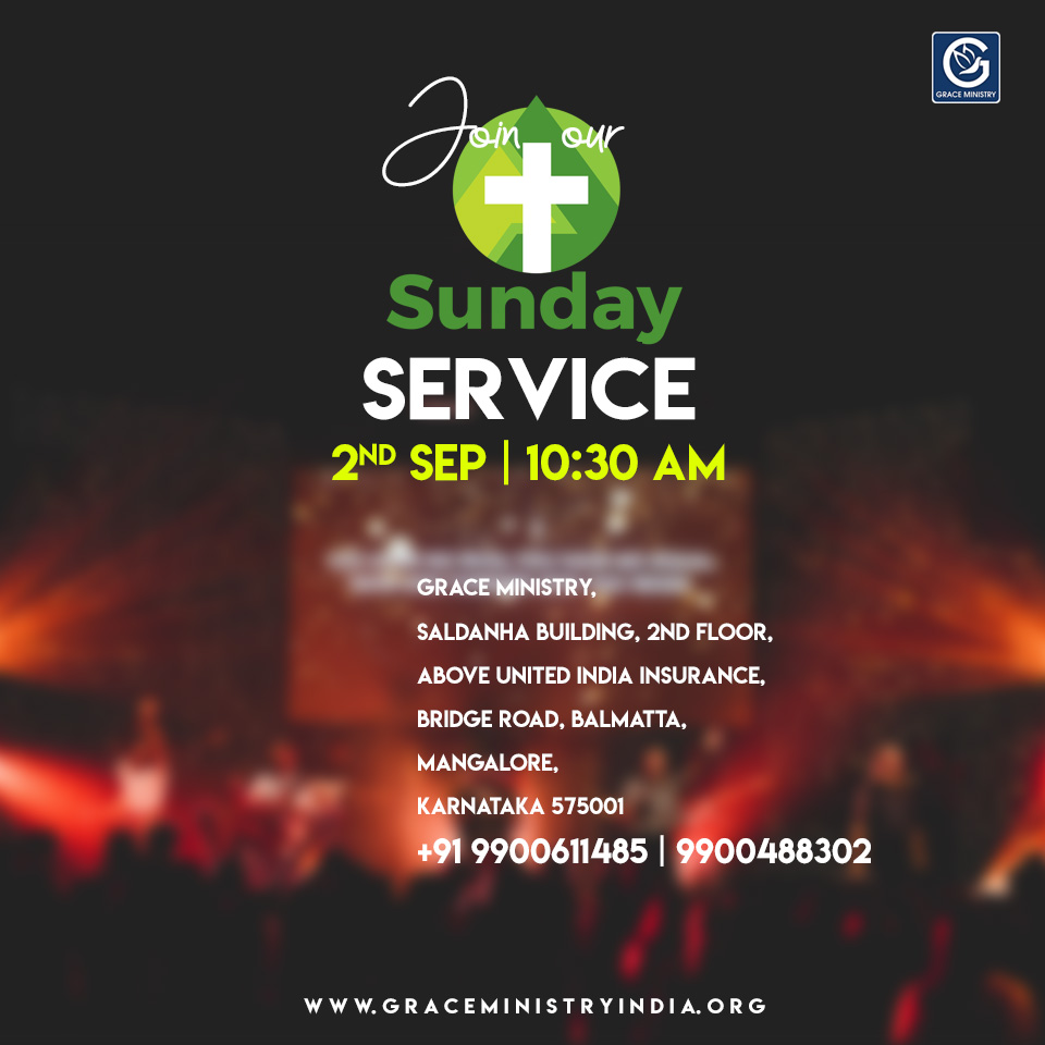 Join the Sunday Prayer Service at Balmatta Prayer Center of Grace Ministry in Mangalore on Sunday, Sep 02 2018 at 10:30 AM. Our prayer is that our service is a source of blessing and encouragement to you.  